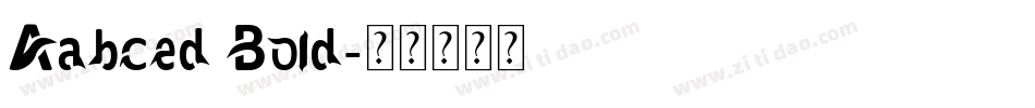 Aabced Bold字体转换